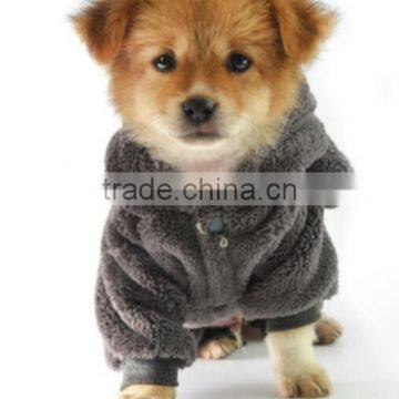 Wholesale Fashional Europe America Style Woolen Cloth Dog Down Jacket Jumpsuits photo-4