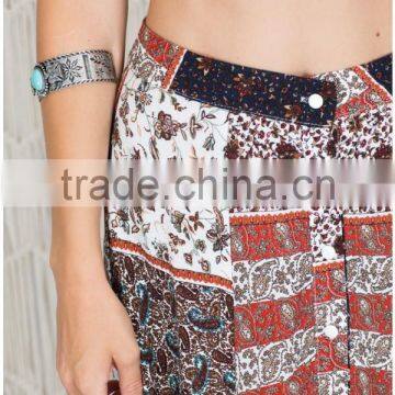 High Quality Printed Hippie African Print Skirts And Dress Kaftan Designs Two Piece Sets photo-5