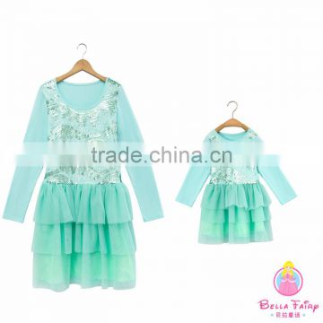 Wholesale mother and daughter matching dresses mommy and me clothing