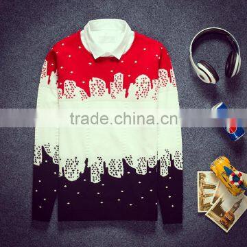 GZY 2015 hot selling men blank sweater korean style sweater