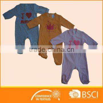 2017 Spring Velour Baby Footie Romper, Long Sleeve With Snaps Opening ,with Emb. photo-5