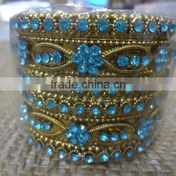 Beautiful Blue and Gold Bangle Set,Bridal Wholesale Bangles Bracelet,Fashion Bangle Sets