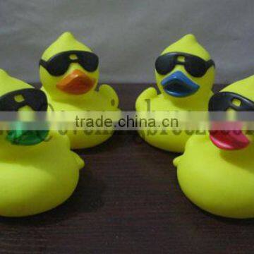 wholesale rubber duck with glasses, derby weighted floating rubber duck with sunglasses