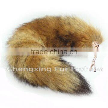 CX-R-42 Cheap Fashion Genuine Promotion Key Fox Fur Tail Bag Charm photo-3