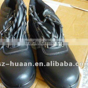 Anti Slip PU+TPU Outsole Cow Leather CE Steel Toe Work Boots photo-5