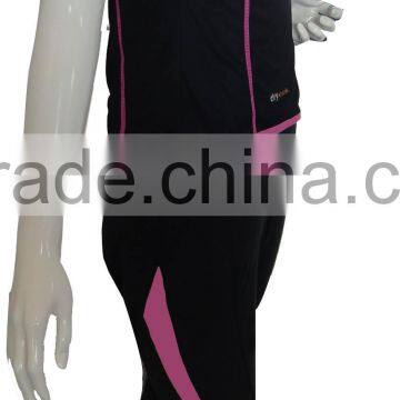 Sports Wear Yoga Gym Performance Running Tights Long Leggings and Vest photo-3