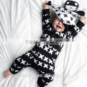 2016 fashion kids baby climbing clothes pajamas baby romper Harness full of crosses children Leotard