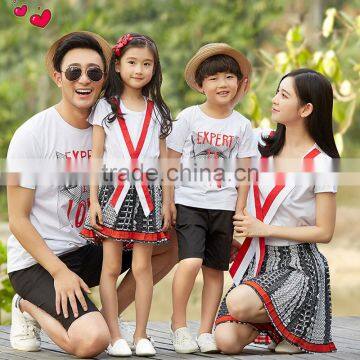 2017 summer newes mother daughter matching dress family matching clothing