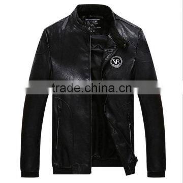 MSW0029 Korean Baseball Jacket Autumn Jacket Coat PU Leather Casual Male Tide Jacket
