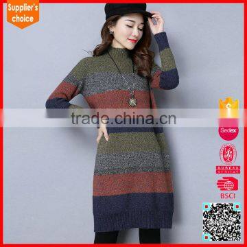 2017Latest dasign women fashion cashmere like 100% acrylic sweater