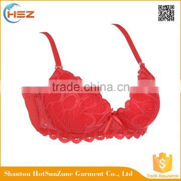 HSZ-58047 High Quality White Push Up Bra Fur Sexy Ladies Underwear Extreme Hot Lingerie
