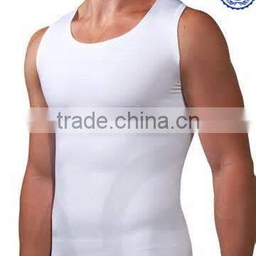 Yoga Wear Tight White Tank Top for Men photo-2