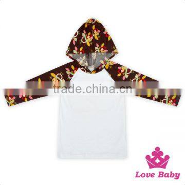 Baby Sweatshirt Wholesale Leopard & White Raglan Hood Soft Touch Baby Hoody Coat photo-5