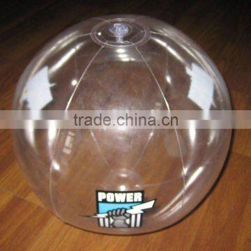 clear plastic inflatable beach ball