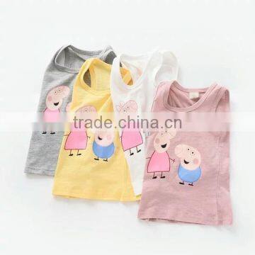 latest fashionable summer hot sale design popular printed baby vest