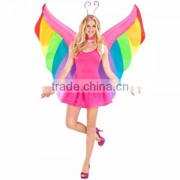 2016 Custom carnival festival girls inflatable butterfly wings costume