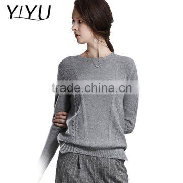 Hot sale winter women cashmere cable knit sweater