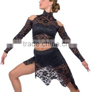 2016 - adult black lyrical one layer sexy costumes stage costumes