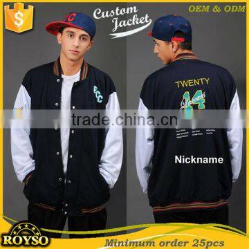 Custom Youth Size Plain Winter College Style Navy Blue Wool Vasity Letterman Jacket for Men American Hip Hop Customize Jackets