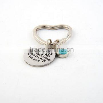 New accessories supply friendship friendship couple titanium engraved key holder peach heart - shaped pendant wholesale