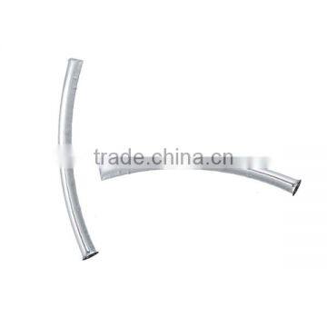 Copper Spacer Beads Curved Tube Silver Tone photo-3