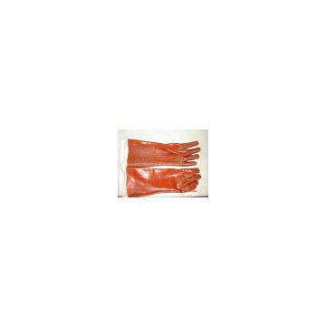 Red Single Dipped PVC,Heavy Duty Terry Toweling Liner,Knit Wrist photo-2
