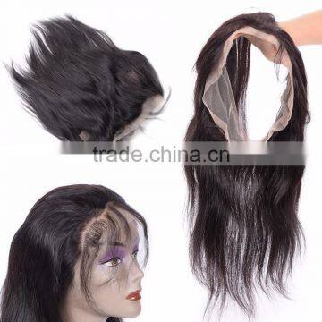 Alibaba New Style 360 Lace Band Frontal 22*4 Brazilian Virgin Hair Human Hair Lace Band Frontal Closure Bleached Konts