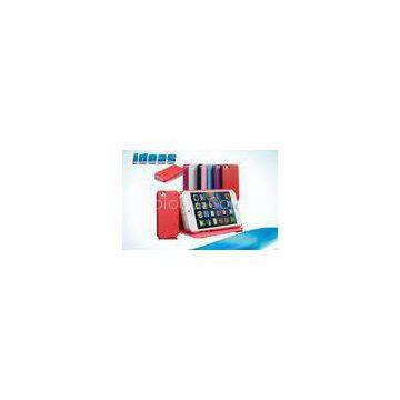 Goatskin Red Apple iPhone Mini Leather Case and Cover With Card Wallet