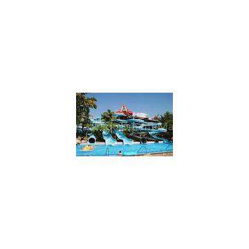 Funny Water Sport Games Fiberglass Water Slides for Kids\' Water Playground 20m ~ 30m Length