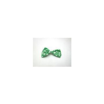 Beautiful Green Fabric Hair Clips With Bowknot , Hair Bow Clips