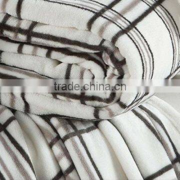 Scotland Style Grid Printed Microfiber Coral Fleece Blanket For Five-star Hotel photo-6