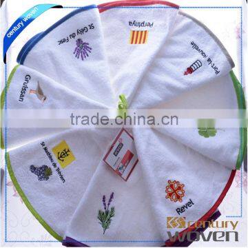 100% cotton tea towel embroidery designs round kitchen towel