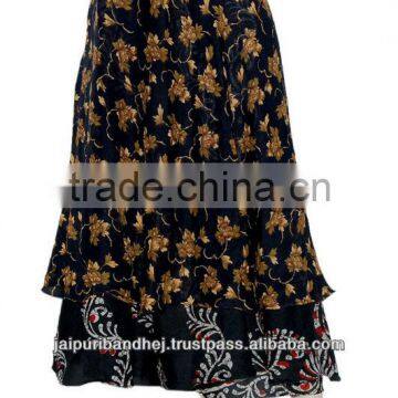 Indian Designed Reversible Vintage Silk Sari Wrap Skirt