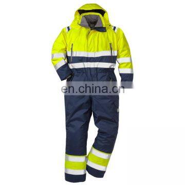 Hi Vis Waterproof Coverall With Cotton-padded Winter Work Clothing photo-5