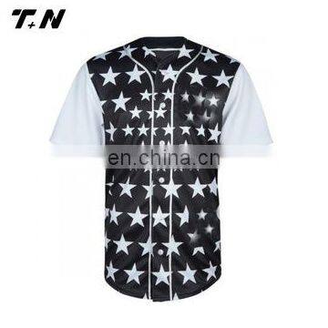 Fashion button down custom baseball jersey
