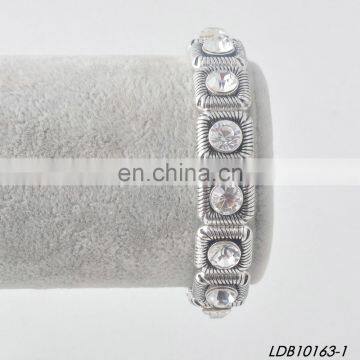 Antic Gold Silver Crystal Stretch Bracelet photo-4