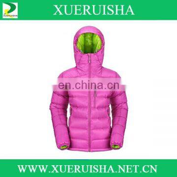 Waterproof and Soft Shell Down Jacket for Woman in Blue Color photo-3