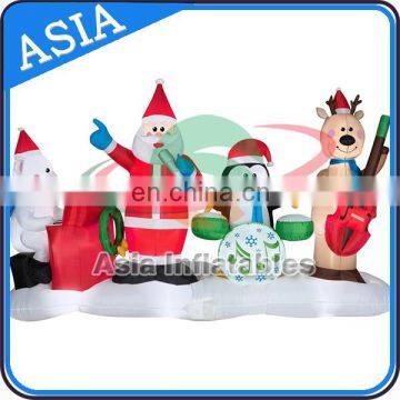 Customized Logo Promotional Inflatable Christmas Santa