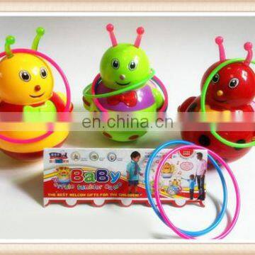 ring toss game, toy roly-poly, plastic ladybug tumbler toy