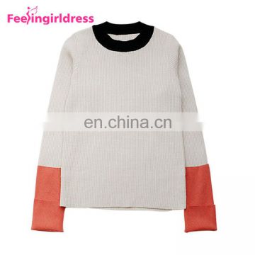 Wholesale 2017 Fashion Long Sleeve Knitted Sweater Winter Women