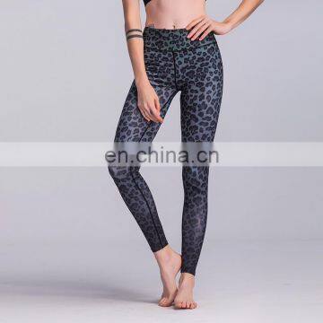 Leopard print women's sweat sports leggings fitness yoga pants