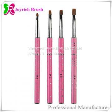 Gel brush best kolinsky hair pink metal handle good quality