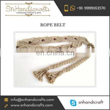 Exclusively Hand Made Braided Rope Belt for Purchase at Budget Price