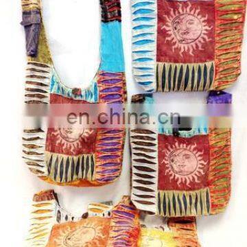 Vintage Canvas crossbody ethnic long bag