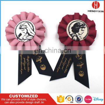 Disney factory handmade ribbon flower/award ribbon rosette for party/festival/celebration/wedding