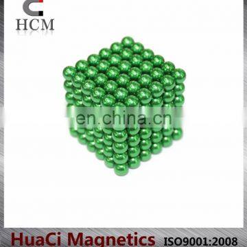 Colorful Neodymium 5mm Light Green magnetic ball toy