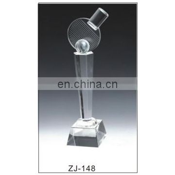 Update PingPong Crystal Award Glass Souvenir Trophy Factory