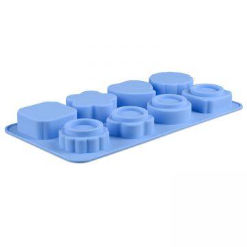 Free Sample Food Grade Heat resistant Nontoxic Silicone Cake Mold Baking Mousse Pudding Chocolate Mold Tool 8holes