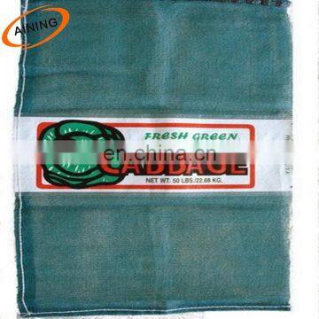 Durable Using Life Poly Raschel Woven Mesh Net Bags for Vegetables Eggplant