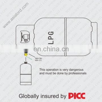 Simple gas filling connector